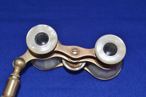 Vintage Mother of Pearl Opera Glasses with Telescopic Handle