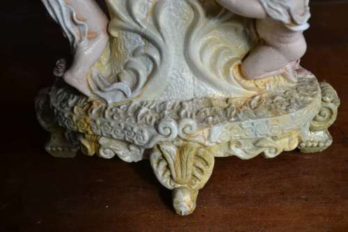 Vintage Ornate Cherub Quartz Mantel Clock