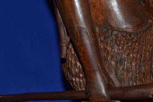 Large Wooden Carving - African Hunter