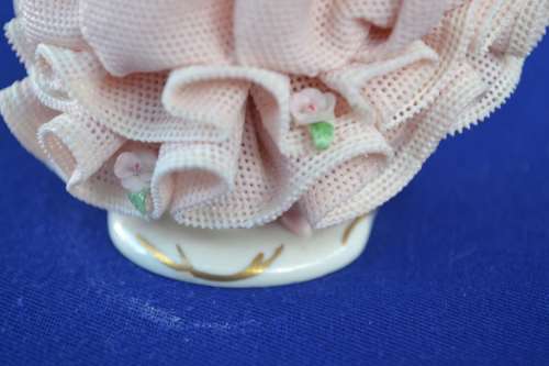 Vintage Irish Dresden Porcelain Lace Figurine `Charlotte`