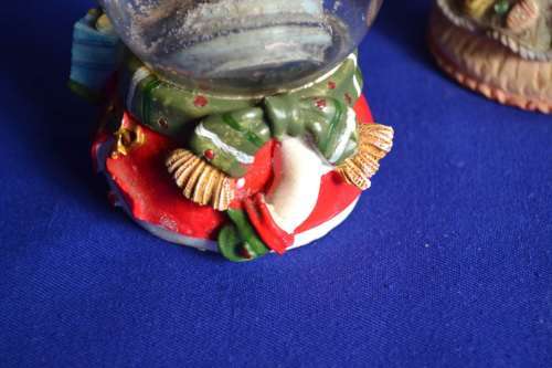 Set of Three Vintage Christmas Themed Snow Globes