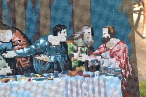 Vintage Tapestry `The Last Supper` - Unframed