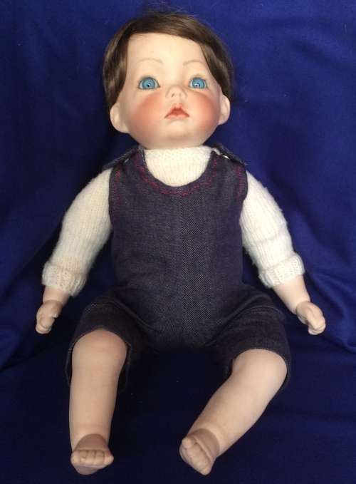Vintage Porcelain Baby Doll - Little Boy