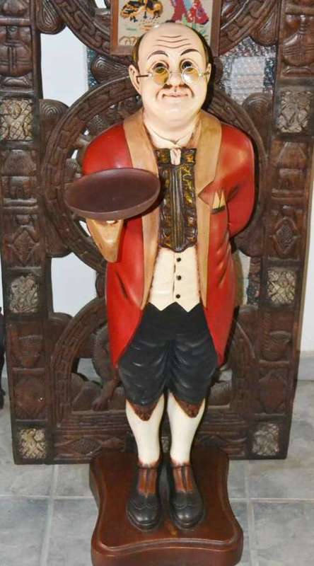 *Extremely Rare* Large Vintage Resin Butler Statue