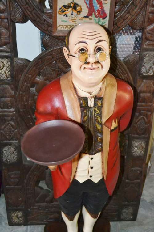 *Extremely Rare* Large Vintage Resin Butler Statue