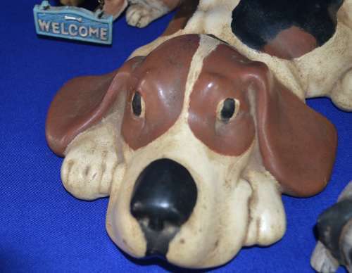Vintage Ceramic Dog Ornaments - Three Pieces