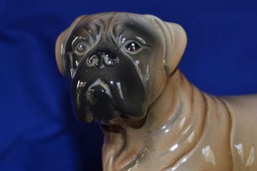 Vintage Porcelain Dog Ornaments - Two Pieces
