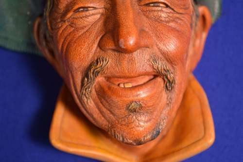 Vintage Bossons Chalkware Character Head - The Sardinian