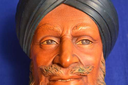 Vintage Bossons Chalkware Character Head - The Sikh