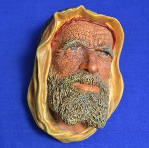 Vintage Bossons Chalkware Character Head - The Syrian