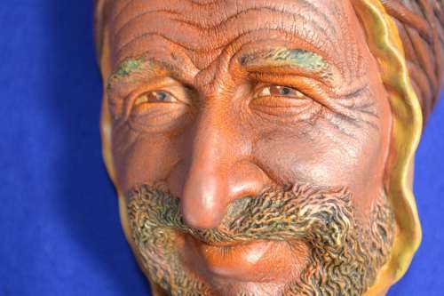 Vintage Bossons Chalkware Character Head - The Persian