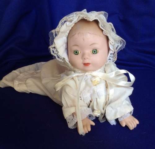 Vintage Crawling Baby Porcelain Doll