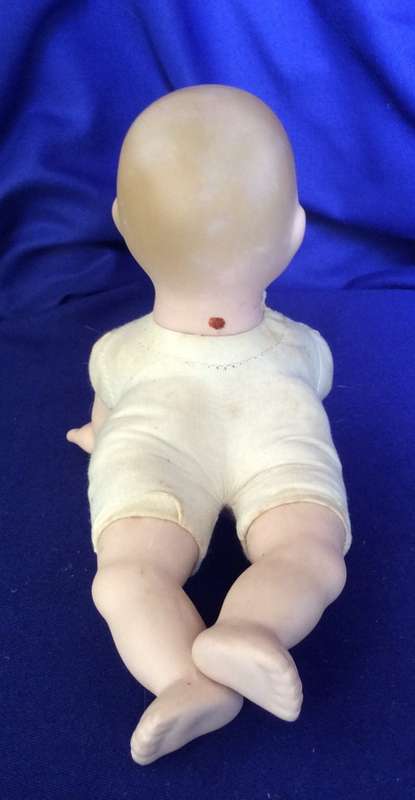 Vintage Crawling Baby Porcelain Doll