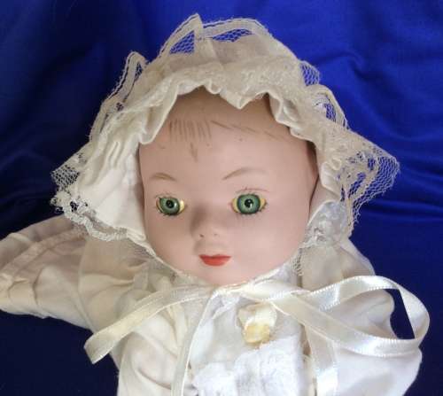 Vintage Crawling Baby Porcelain Doll