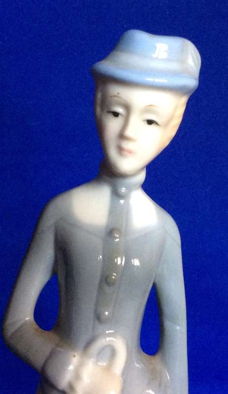 Set of Three Porcelain Figurines in Pastel Tones