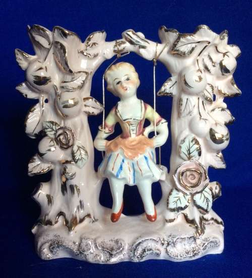 Staffordshire Style Porcelain Spill Vase