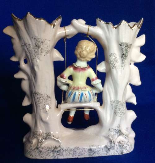 Staffordshire Style Porcelain Spill Vase