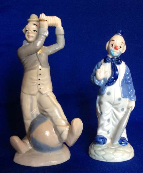 Porcelain Clown Figurines