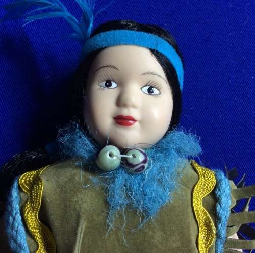 Original All Porcelain Dolls of the World Doll #45 American Indian