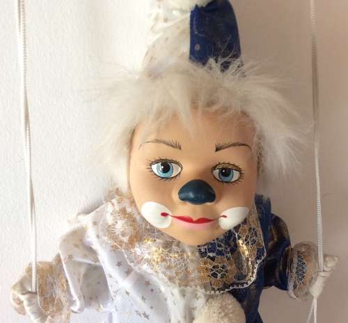 Vintage Hanging Clown on Swing