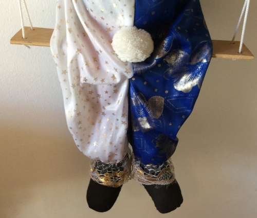 Vintage Hanging Clown on Swing