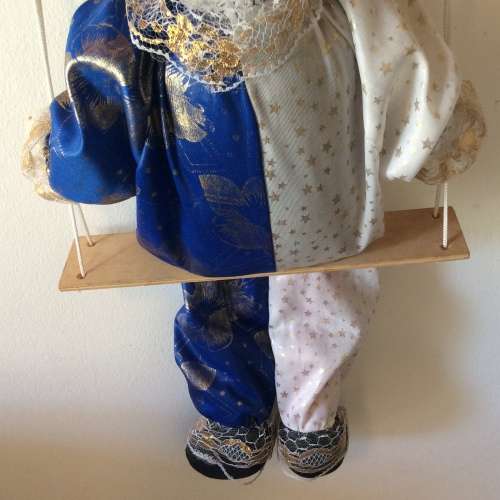 Vintage Hanging Clown on Swing