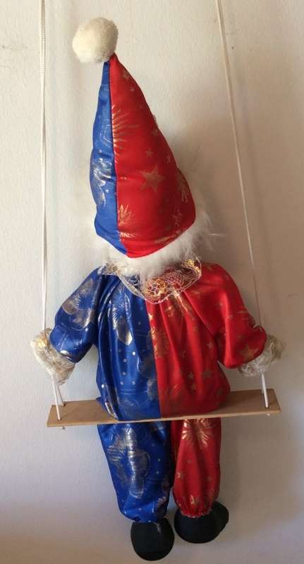 Vintage Hanging Clown on Swing
