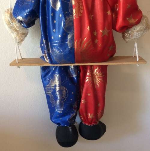 Vintage Hanging Clown on Swing