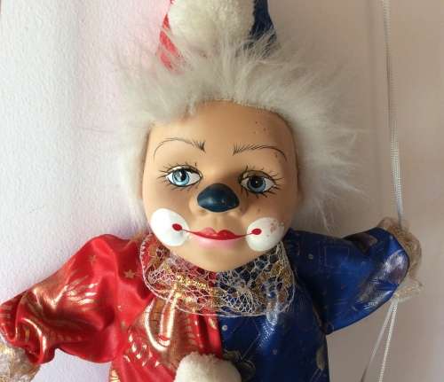 Vintage Hanging Clown on Swing