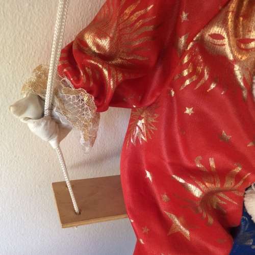 Vintage Hanging Clown on Swing