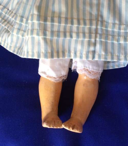 Antique Doll - Jointed Composition Body and Porcelain Head