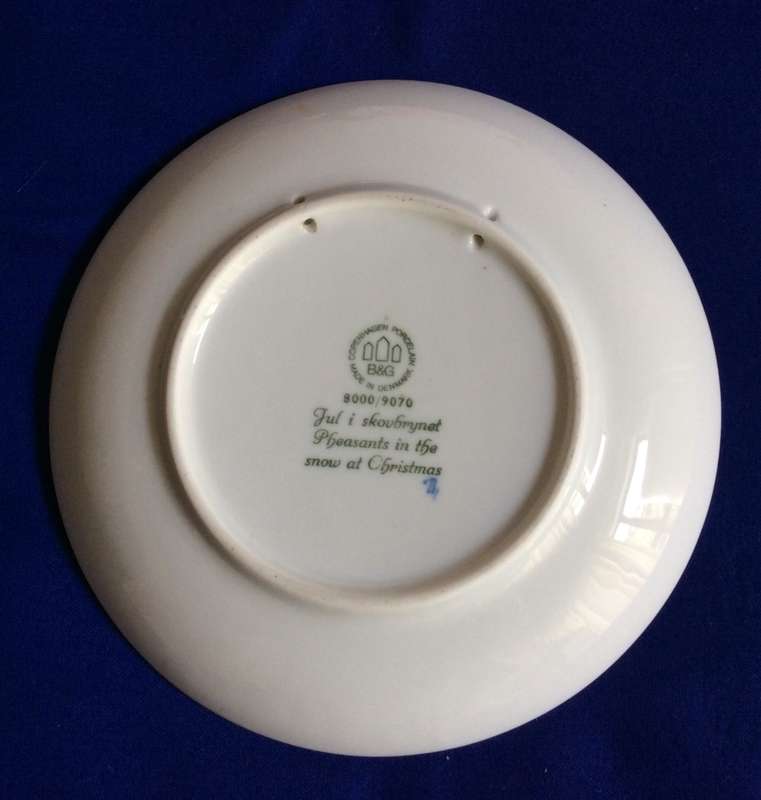Bing and Grondahl Collectable Christmas Plate 1970