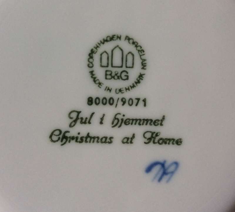 Bing and Grondahl Collectable Christmas Plate 1971