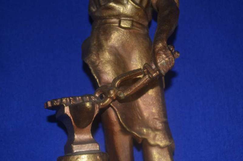Antique Spelter Figure of a Blacksmith c1920`s