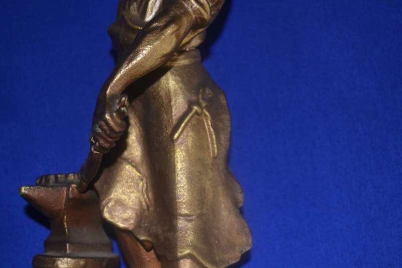 Antique Spelter Figure of a Blacksmith c1920`s