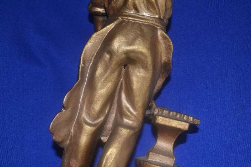 Antique Spelter Figure of a Blacksmith c1920`s