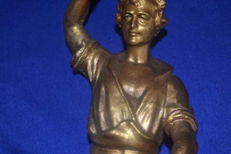 Antique Spelter Figure of a Blacksmith c1920`s