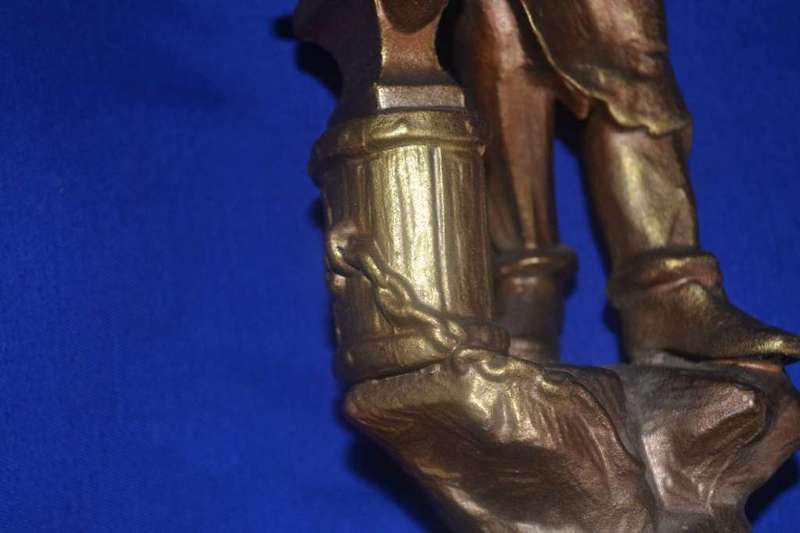 Antique Spelter Figure of a Blacksmith c1920`s