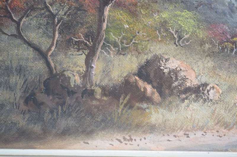 Oil on Board Landscape - Signed John Evans