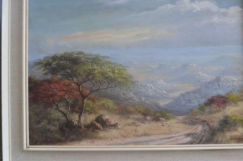 Oil on Board Landscape - Signed John Evans