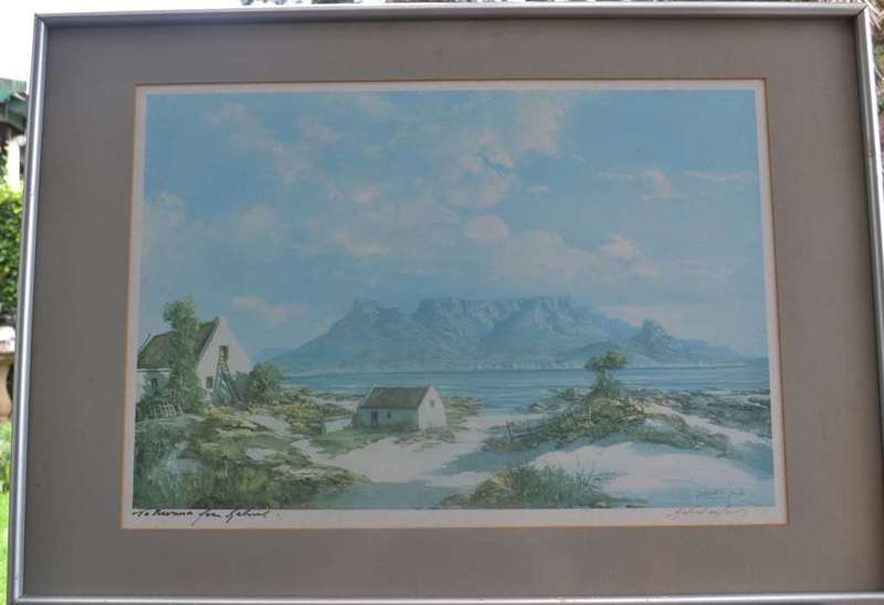 Gabriel de Jongh Print - Table Mountain - Signed with Personalised Message