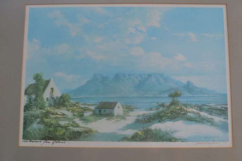 Gabriel de Jongh Print - Table Mountain - Signed with Personalised Message