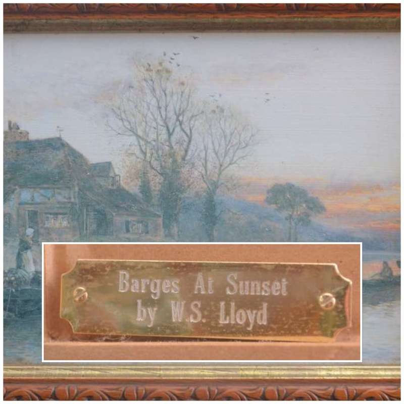 Set of Four WS Lloyd Paintings in Matching Wooden Frames