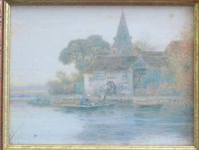 Set of Four WS Lloyd Paintings in Matching Wooden Frames