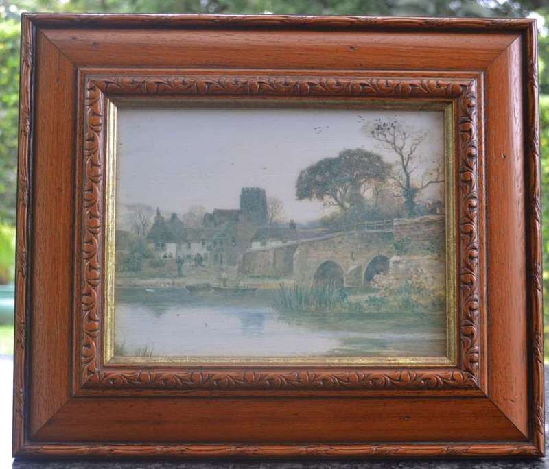 Set of Four WS Lloyd Paintings in Matching Wooden Frames