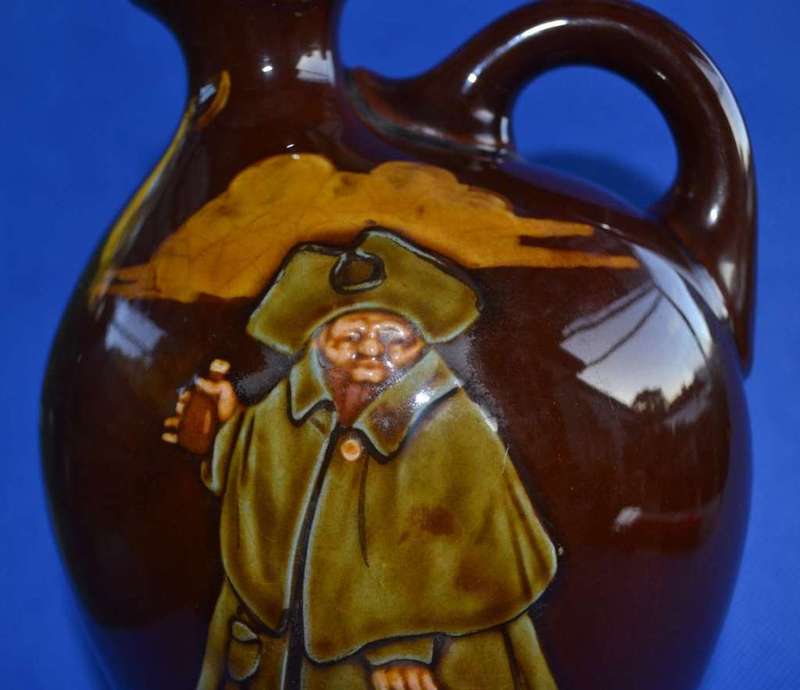 Antique Royal Doulton Kingsware Dewars Whisky jug /  Flagon - The Watchman