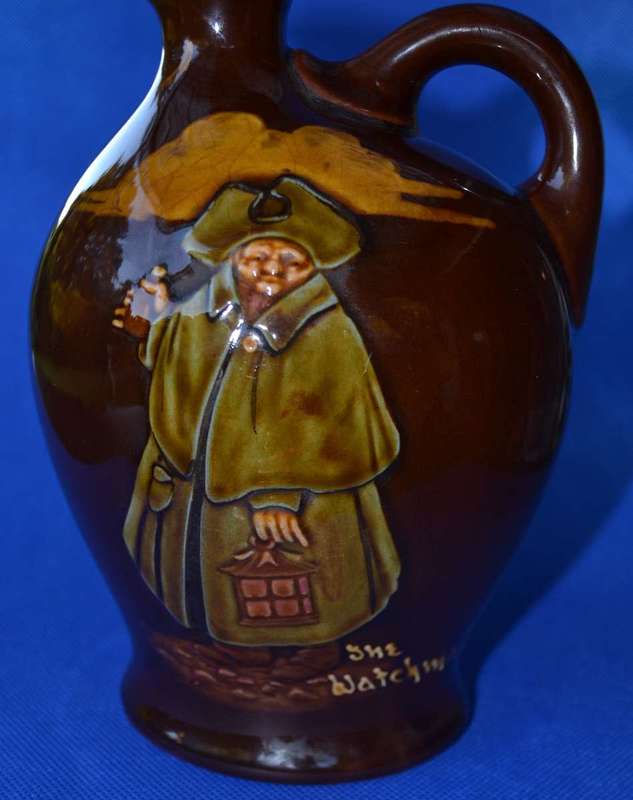 Antique Royal Doulton Kingsware Dewars Whisky jug /  Flagon - The Watchman