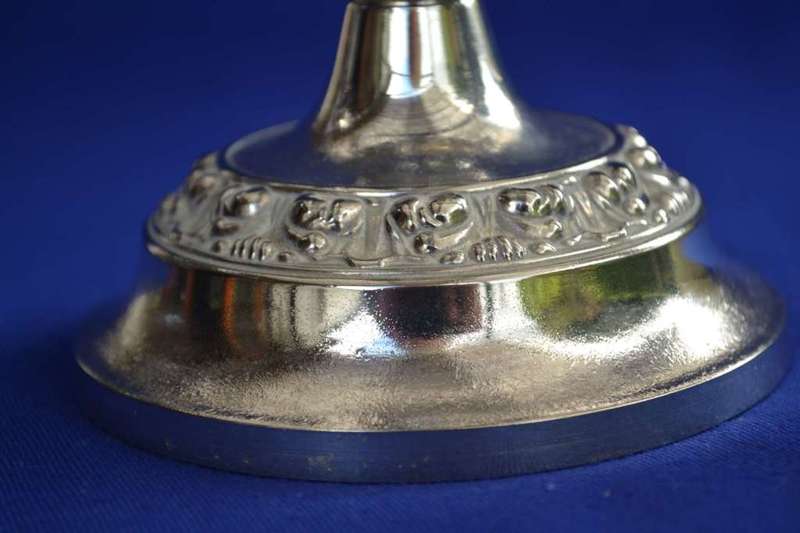 Small Vintage Three Arm Silver Plated Candelabra