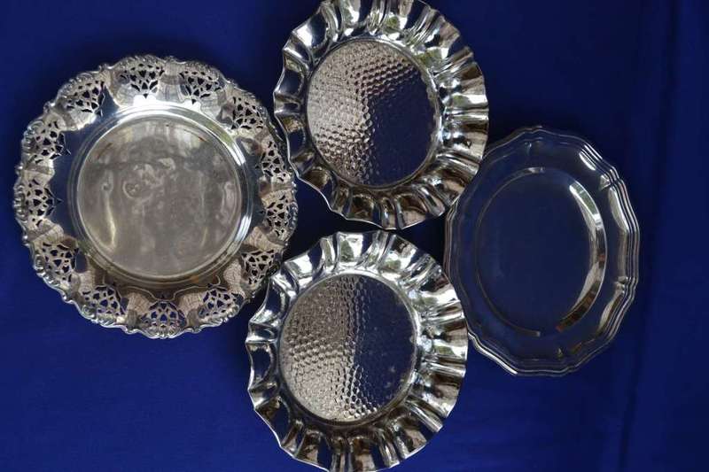 Assorted Silver Plated Bowls - Four Pieces