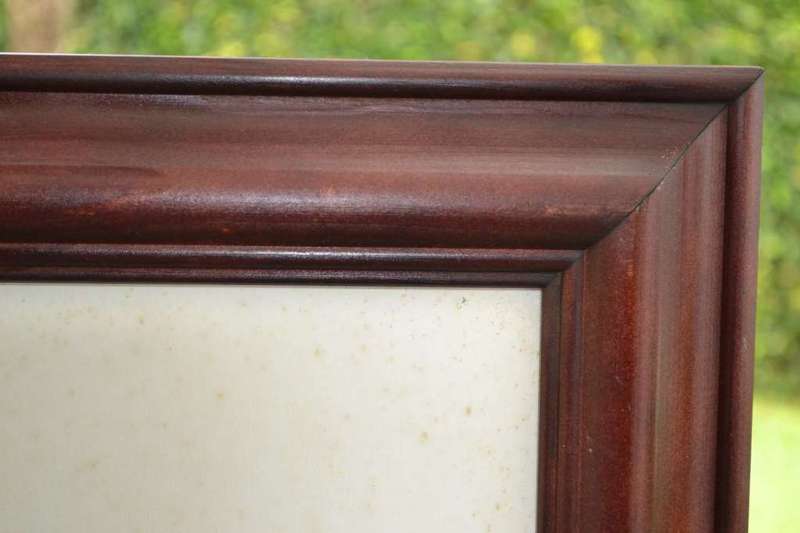Original Painting Signed S Thompson in Heavy Mahogany Frame
